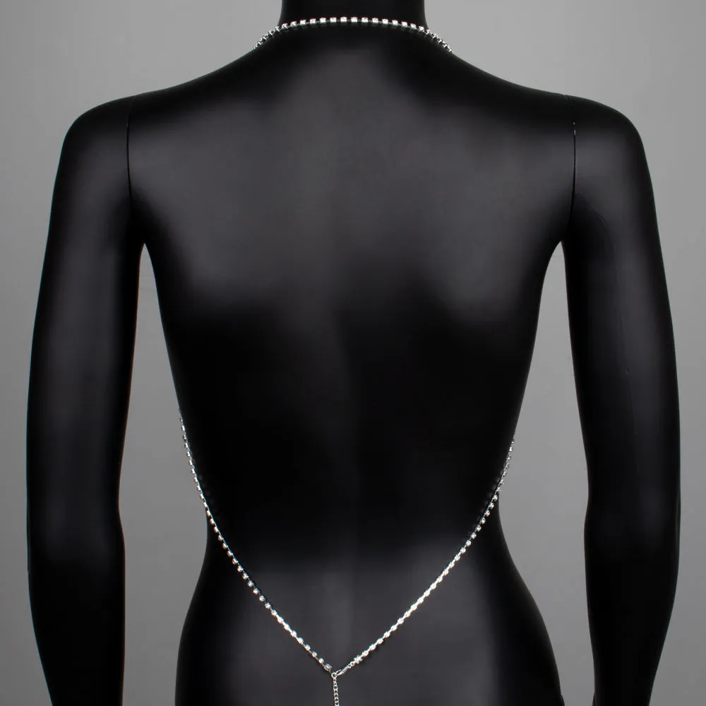 Beach Diamond Chain Chest Chain Sexy Rhinestone Neck Body Chain Bikini Chest Chain CN05 sold by ChicSew product image thumbnail 4