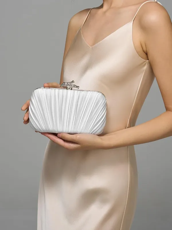 New Pleated Clutch Dinner Bag Ladies Evening Dress Bag Wedding Evening Dress Bag CN36 sold by ChicSew