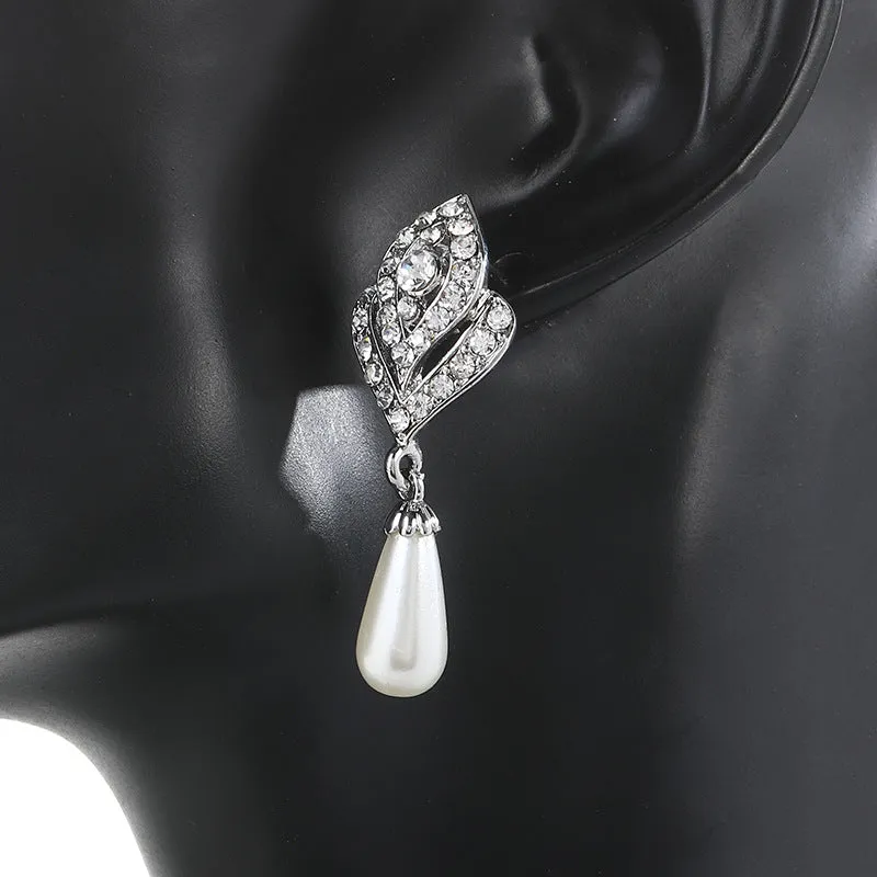 New Pearl Set NecklaceEarrings Two-piece Set for Women's Wedding Party CN34 sold by ChicSew product image thumbnail 3