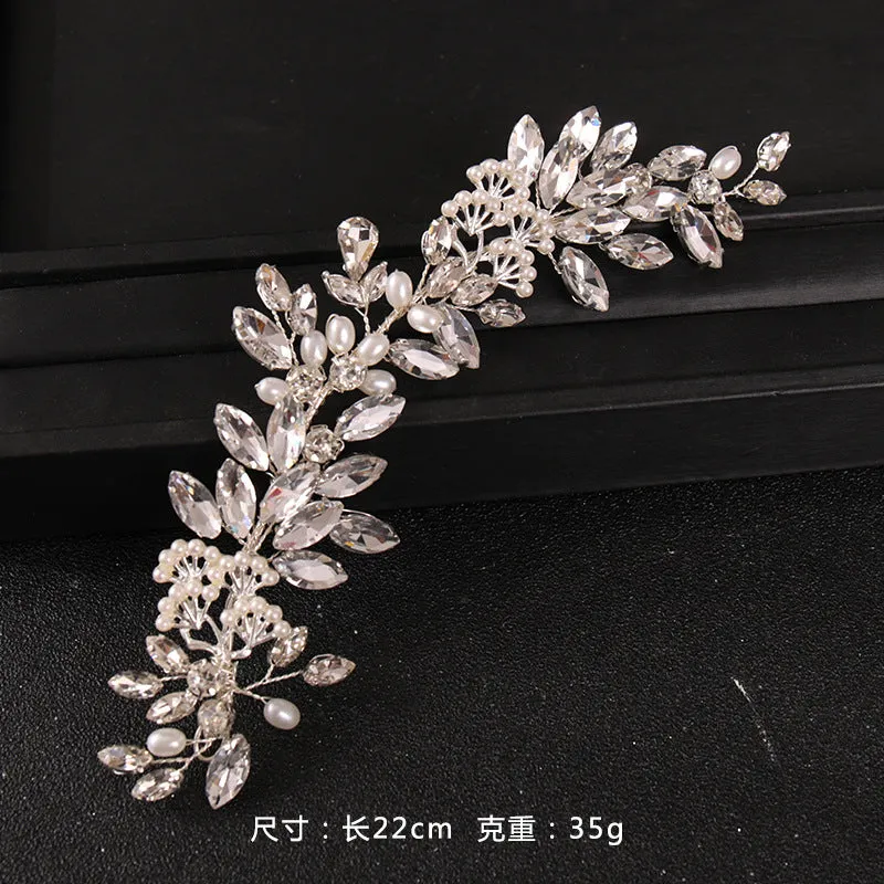 New Bride Rhinestone Pearl Hairband Accessories Wedding Dress Hair Accessories CN24 sold by ChicSew product image thumbnail 2
