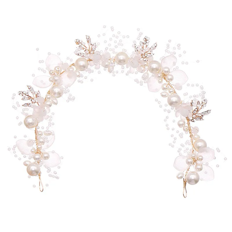 Bride Hair Band New Fashion Pearl Flower Hair Band CN13 sold by ChicSew product image thumbnail 2