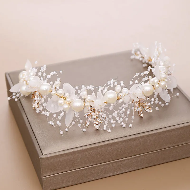 Bride Hair Band New Fashion Pearl Flower Hair Band CN13 sold by ChicSew product image thumbnail 5