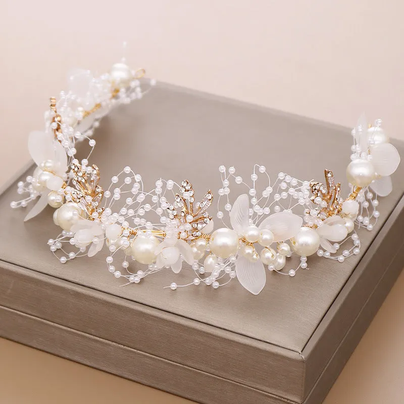 Bride Hair Band New Fashion Pearl Flower Hair Band CN13 sold by ChicSew product image thumbnail 4