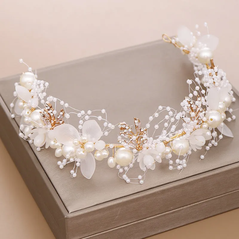 Bride Hair Band New Fashion Pearl Flower Hair Band CN13 sold by ChicSew