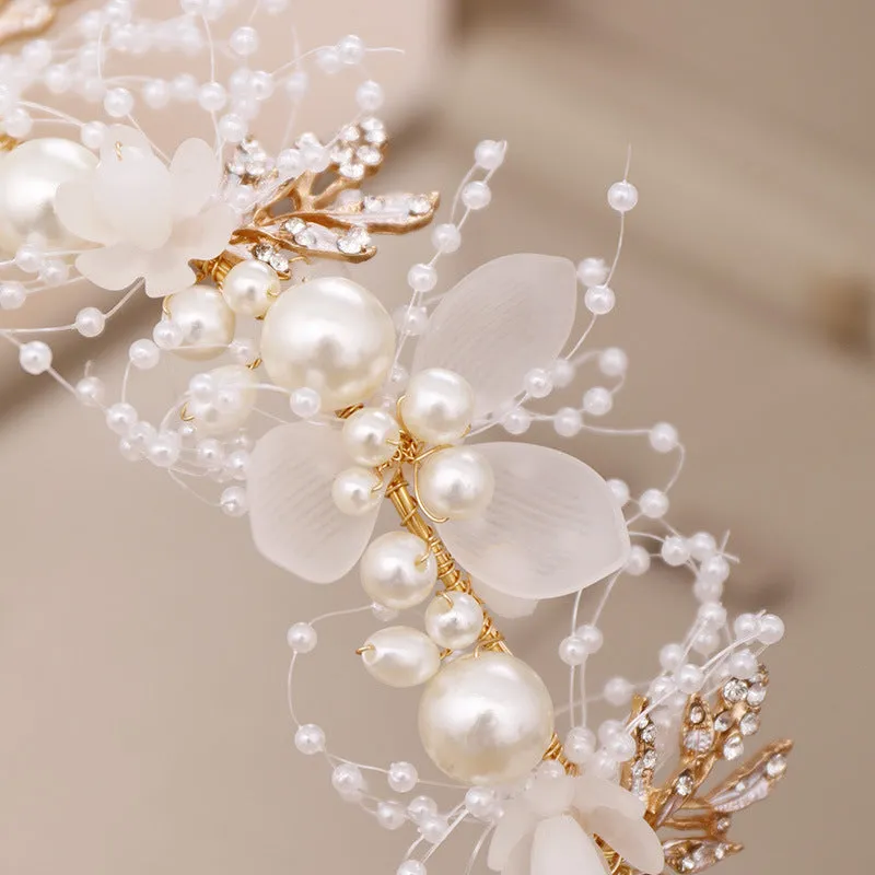 Bride Hair Band New Fashion Pearl Flower Hair Band CN13 sold by ChicSew product image thumbnail 3