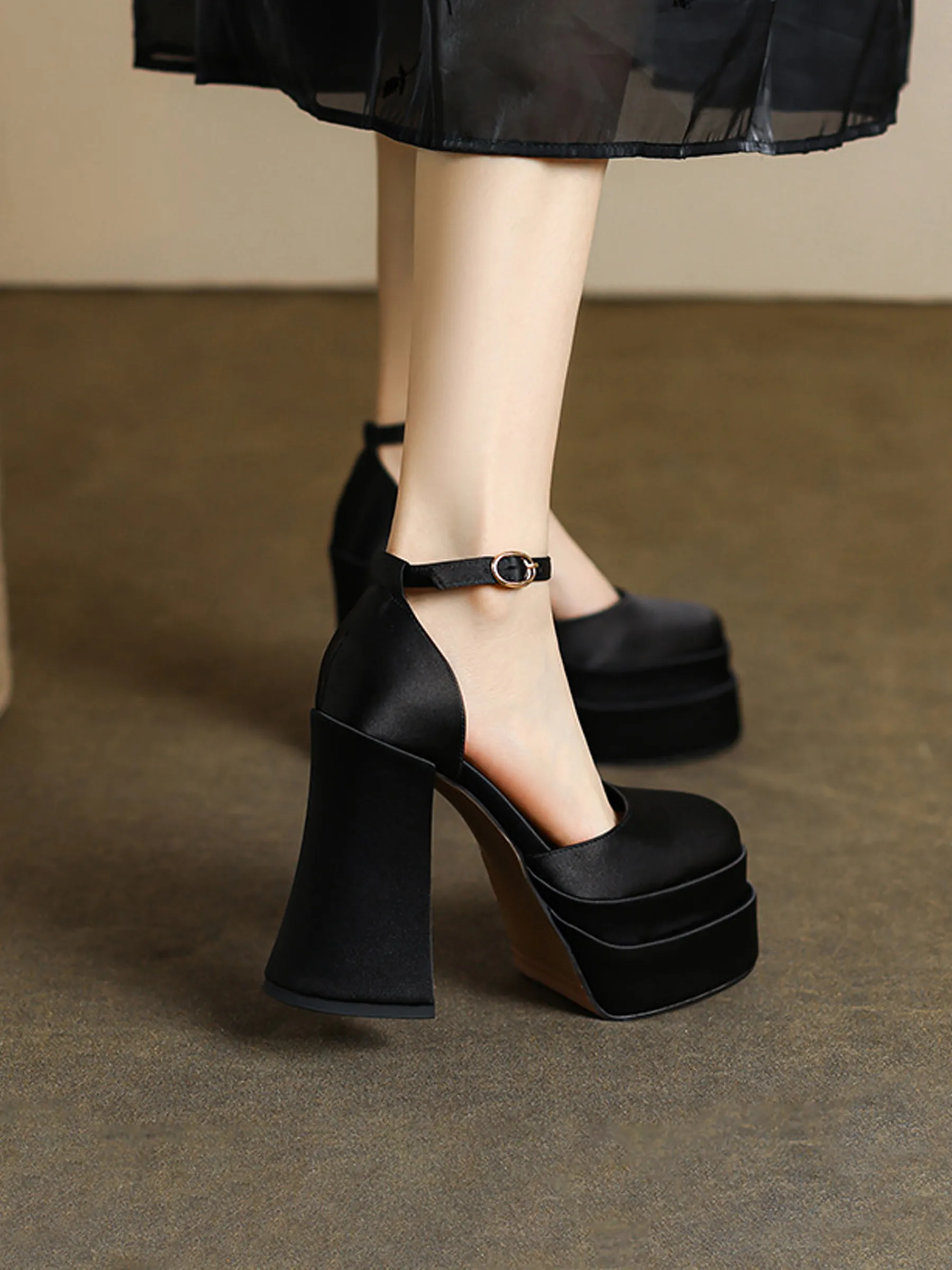 Womens Platform Satin Wedding Shoes High Heel Party Evening Shoes sold by ChicSew product image thumbnail 2