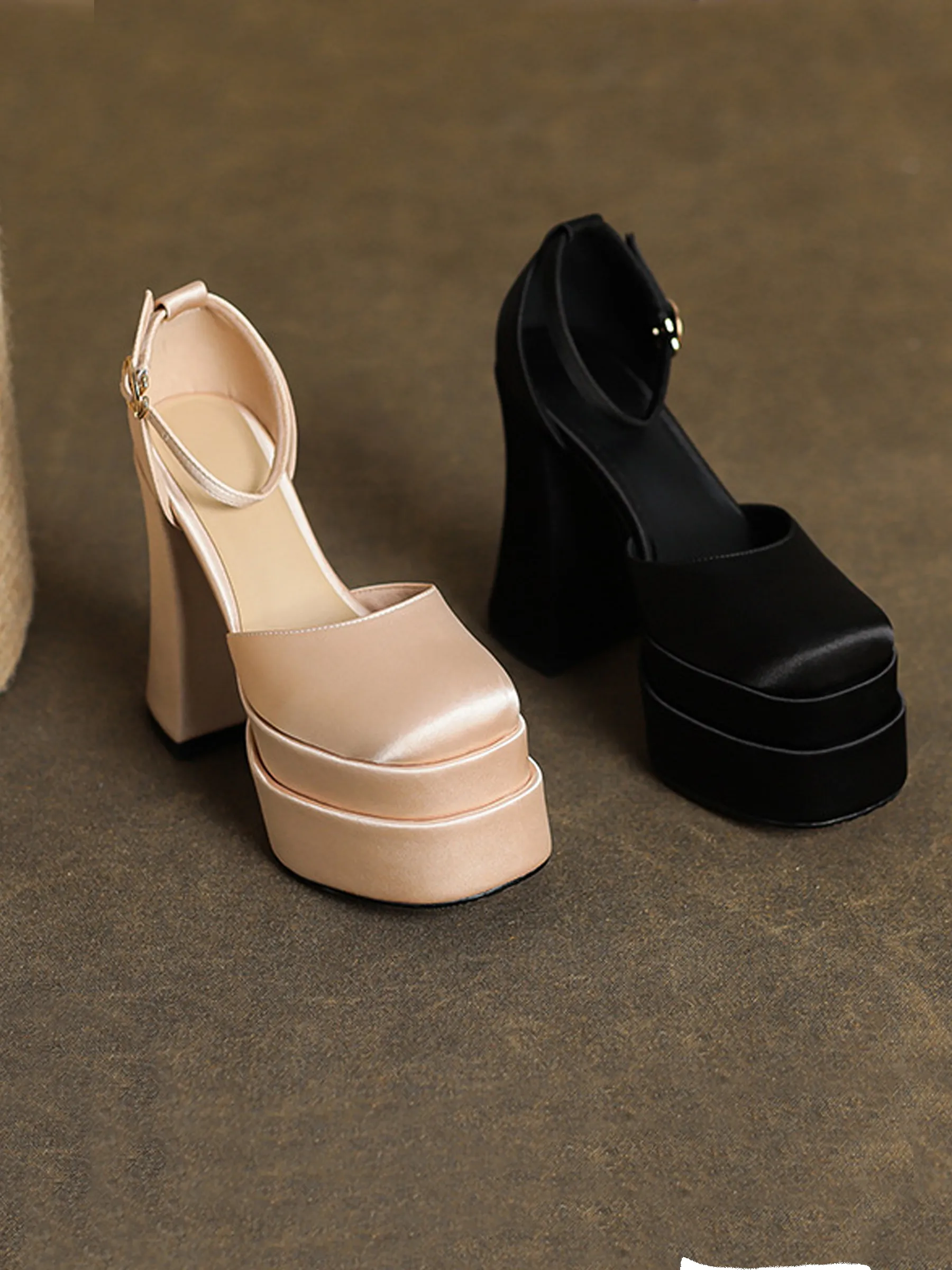 Womens Platform Satin Wedding Shoes High Heel Party Evening Shoes sold by ChicSew product image thumbnail 5