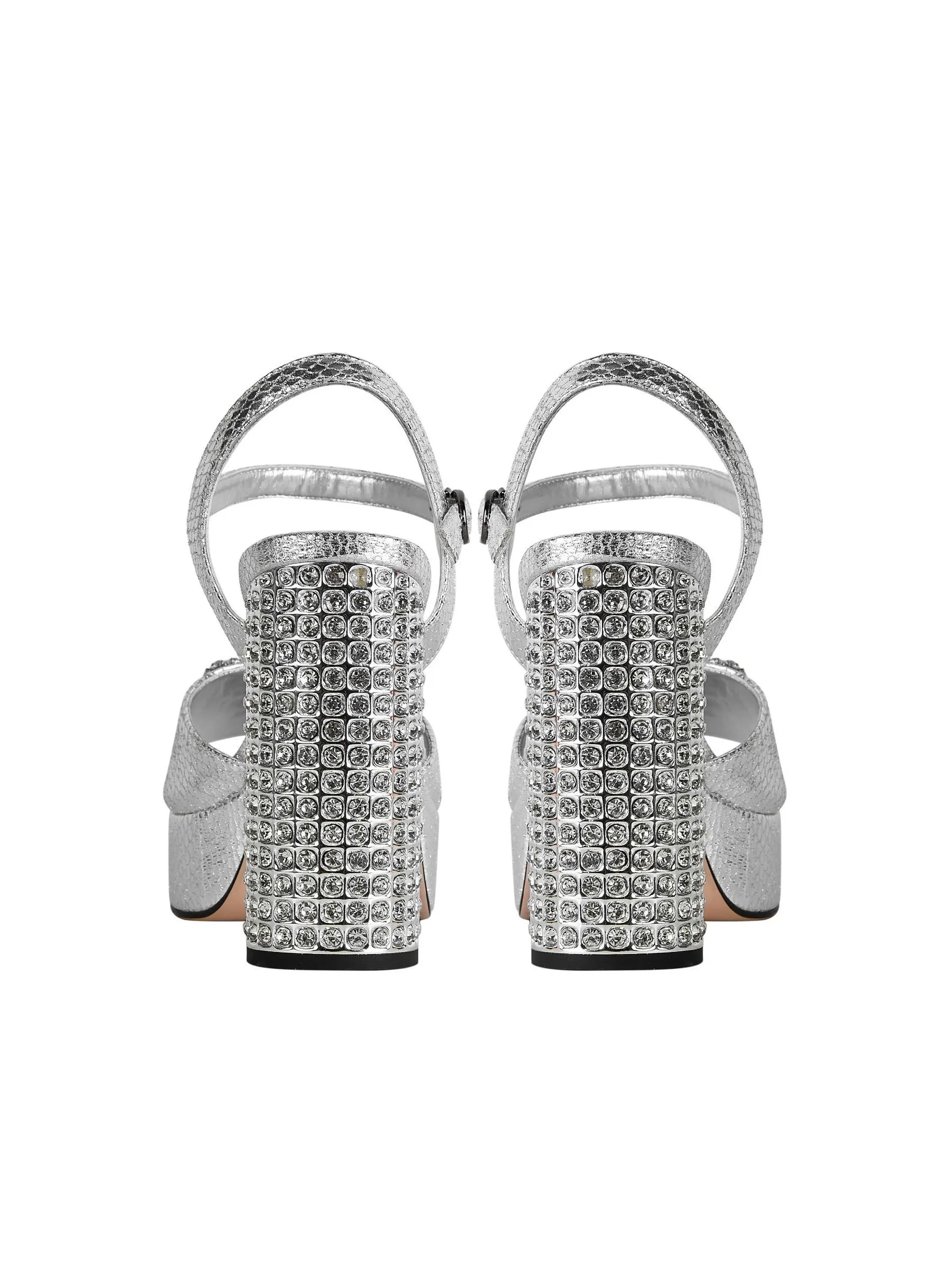 Womens Platform Rhinestones Satin Wedding Shoes High Heel Party Evening Sandals sold by ChicSew product image thumbnail 5