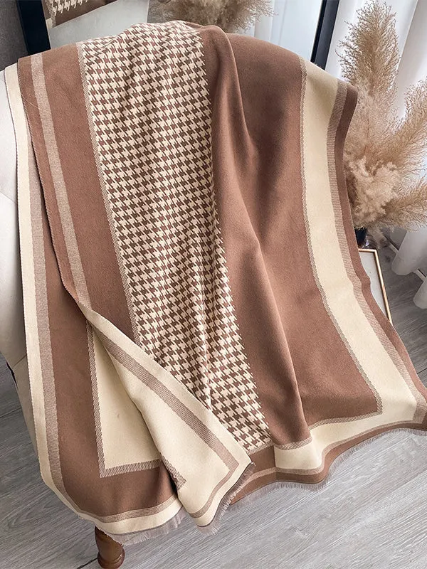 Women's Reversible Imitation Cashmere Printed Warm Scarf Shawl sold by ChicSew