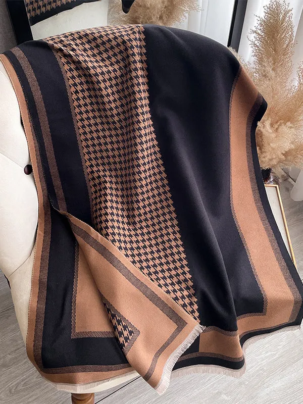 Women's Reversible Imitation Cashmere Printed Warm Scarf Shawl sold by ChicSew product image thumbnail 2