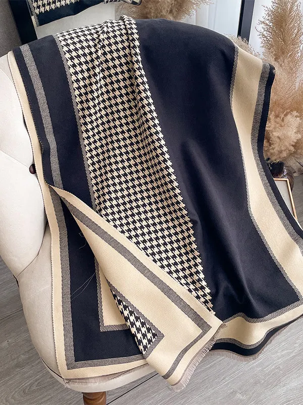 Women's Reversible Imitation Cashmere Printed Warm Scarf Shawl sold by ChicSew product image thumbnail 3