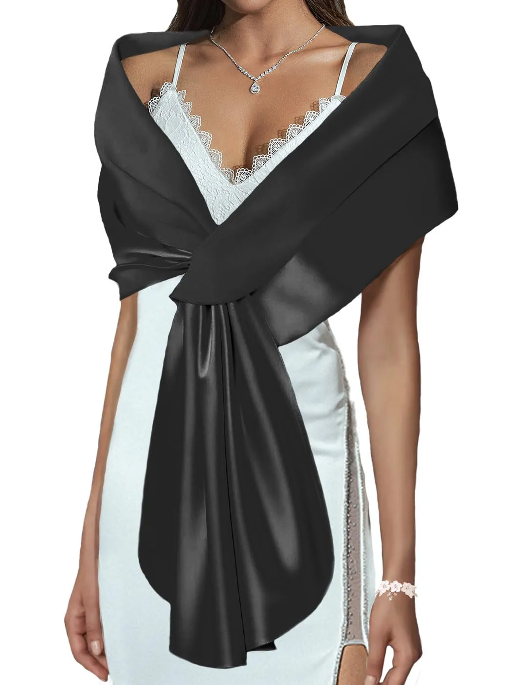 Women's Shawls and Wraps for Evening Dresses Wedding Scarf Elegant Bridal Stoles Shrug for Bride and Bridesmaid sold by ChicSew product image thumbnail 5