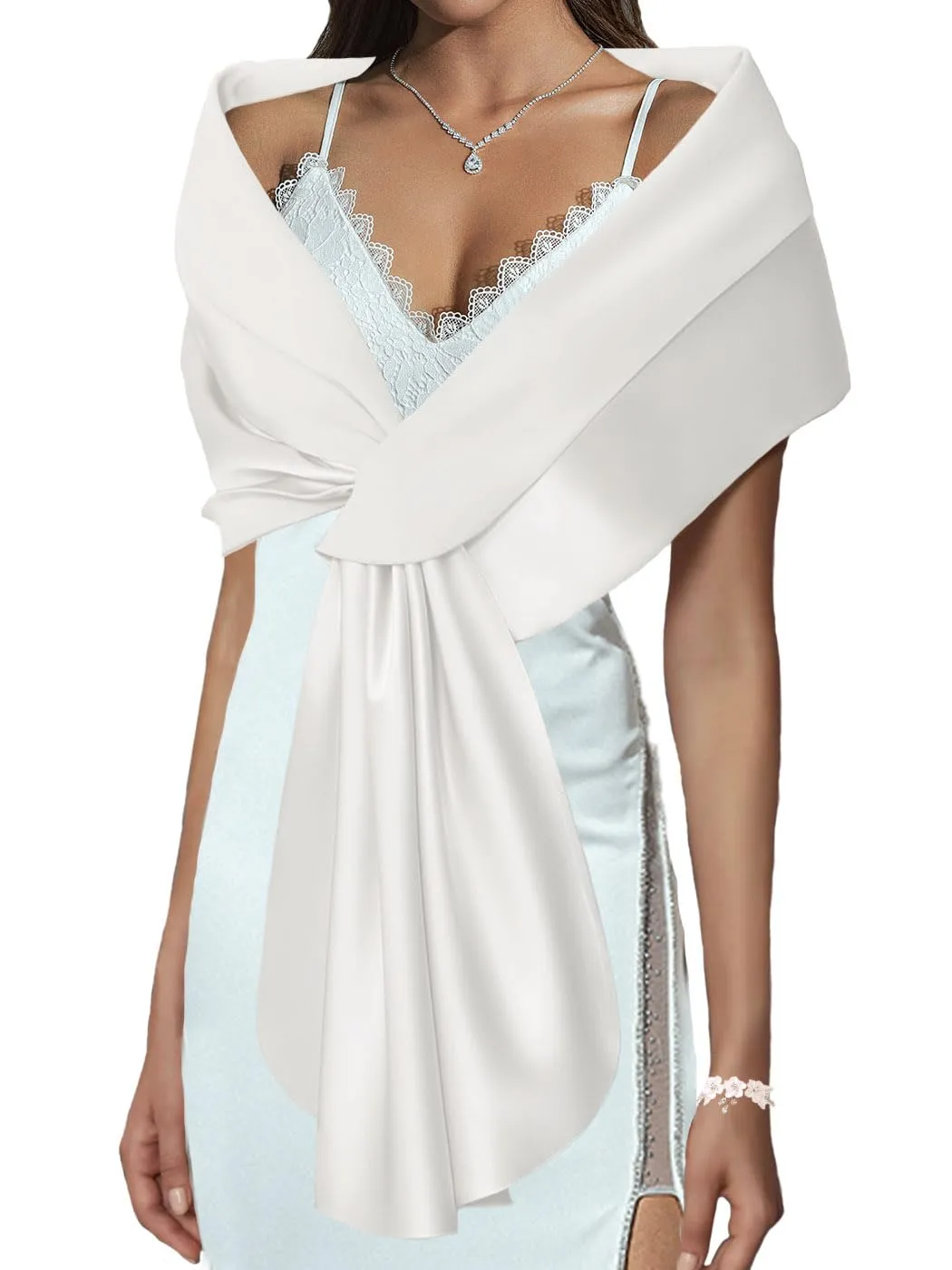 Women's Shawls and Wraps for Evening Dresses Wedding Scarf Elegant Bridal Stoles Shrug for Bride and Bridesmaid sold by ChicSew product image thumbnail 2