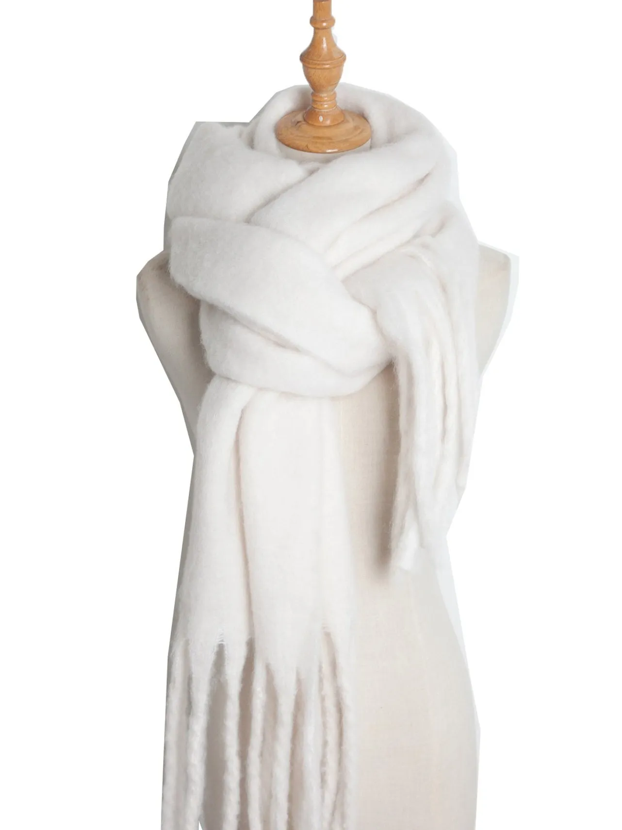 Tassels Simple Bridal Bridesmaid Wedding Shawl Scarf sold by ChicSew product image thumbnail 3