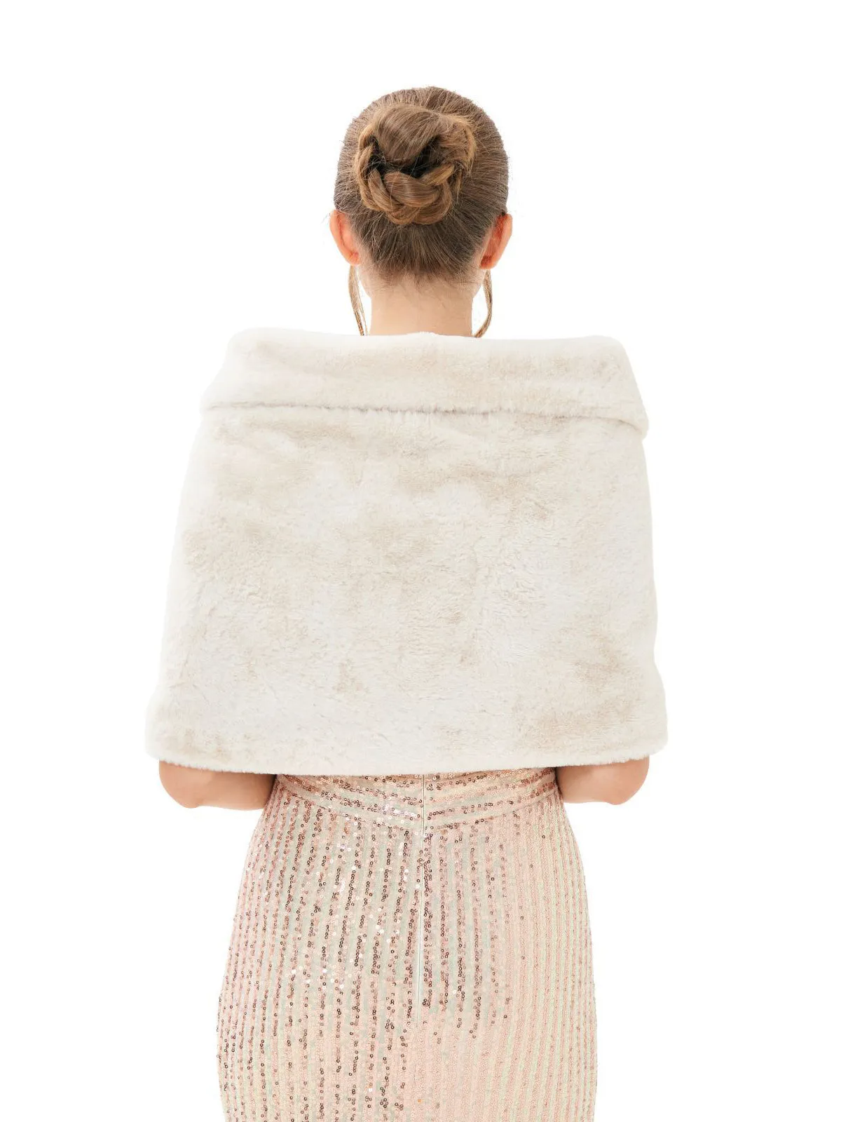 Faux Fur Collar Women's Neck Warmer Scarf Wrap sold by ChicSew product image thumbnail 2