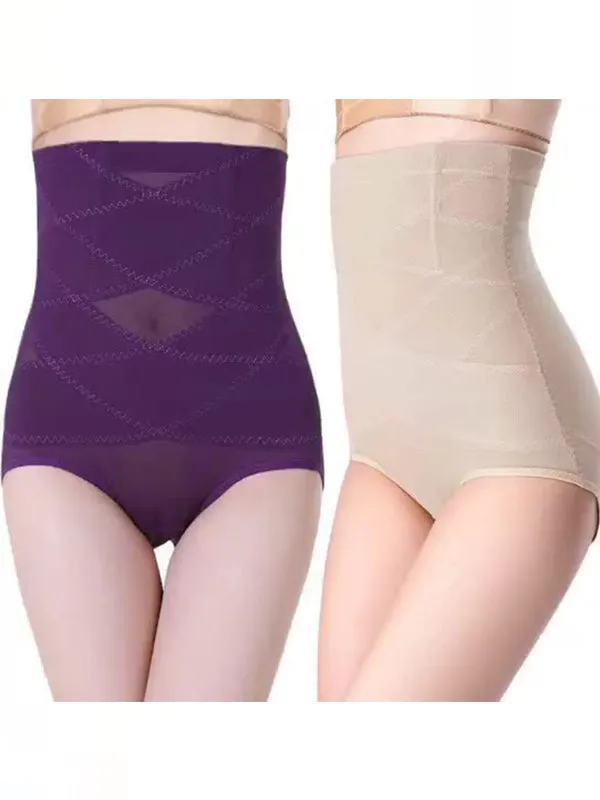 High waist seamless cross postpartum body shaping pants women's high waist abdomen pants sold by ChicSew product image thumbnail 2