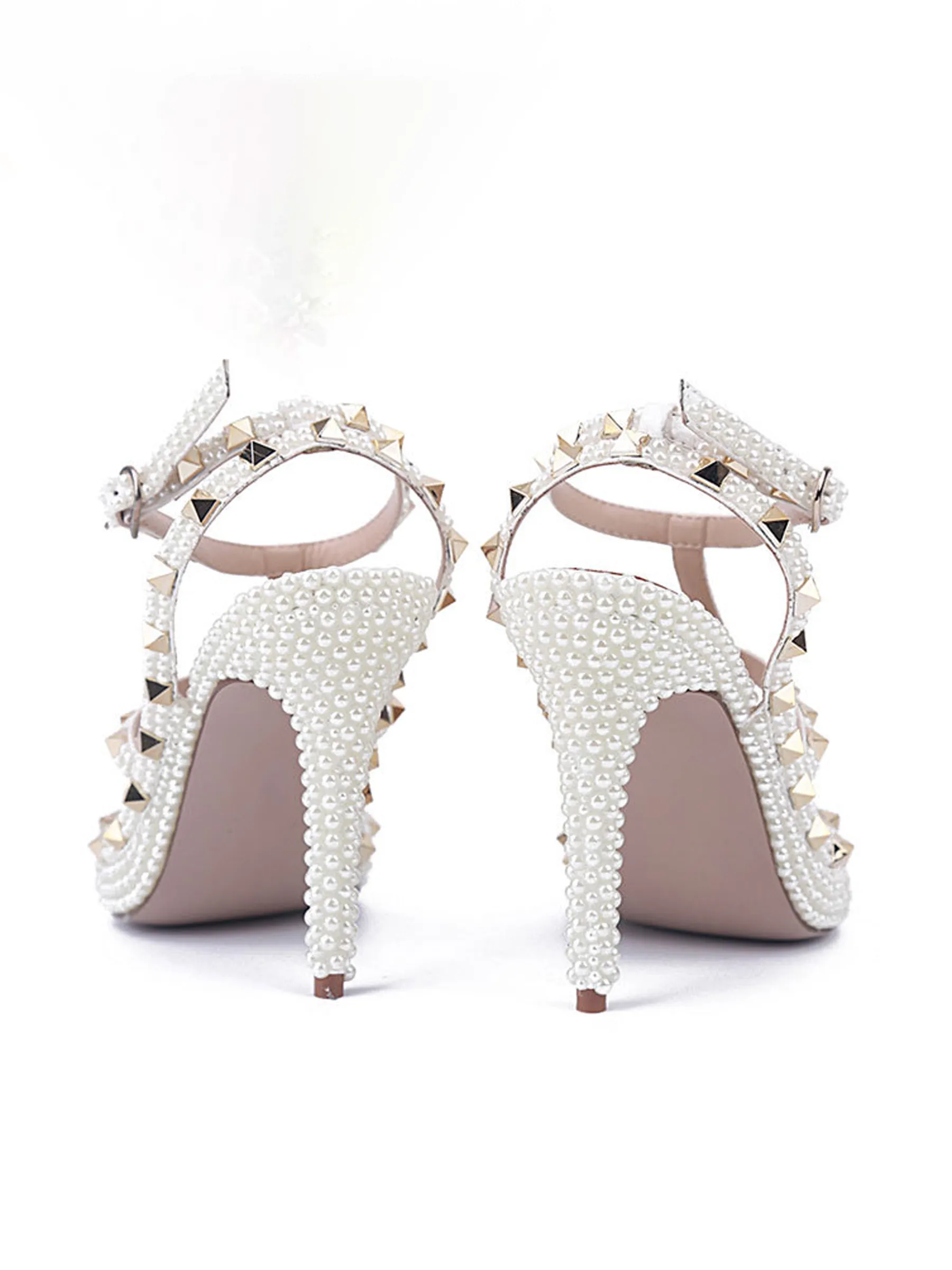Pearl Slingback Heels for Women, Pointed Closed Toe Slip On Heeled Sandals Stiletto Heel Evening Bridal Shoes for Wedding sold by ChicSew product image thumbnail 5