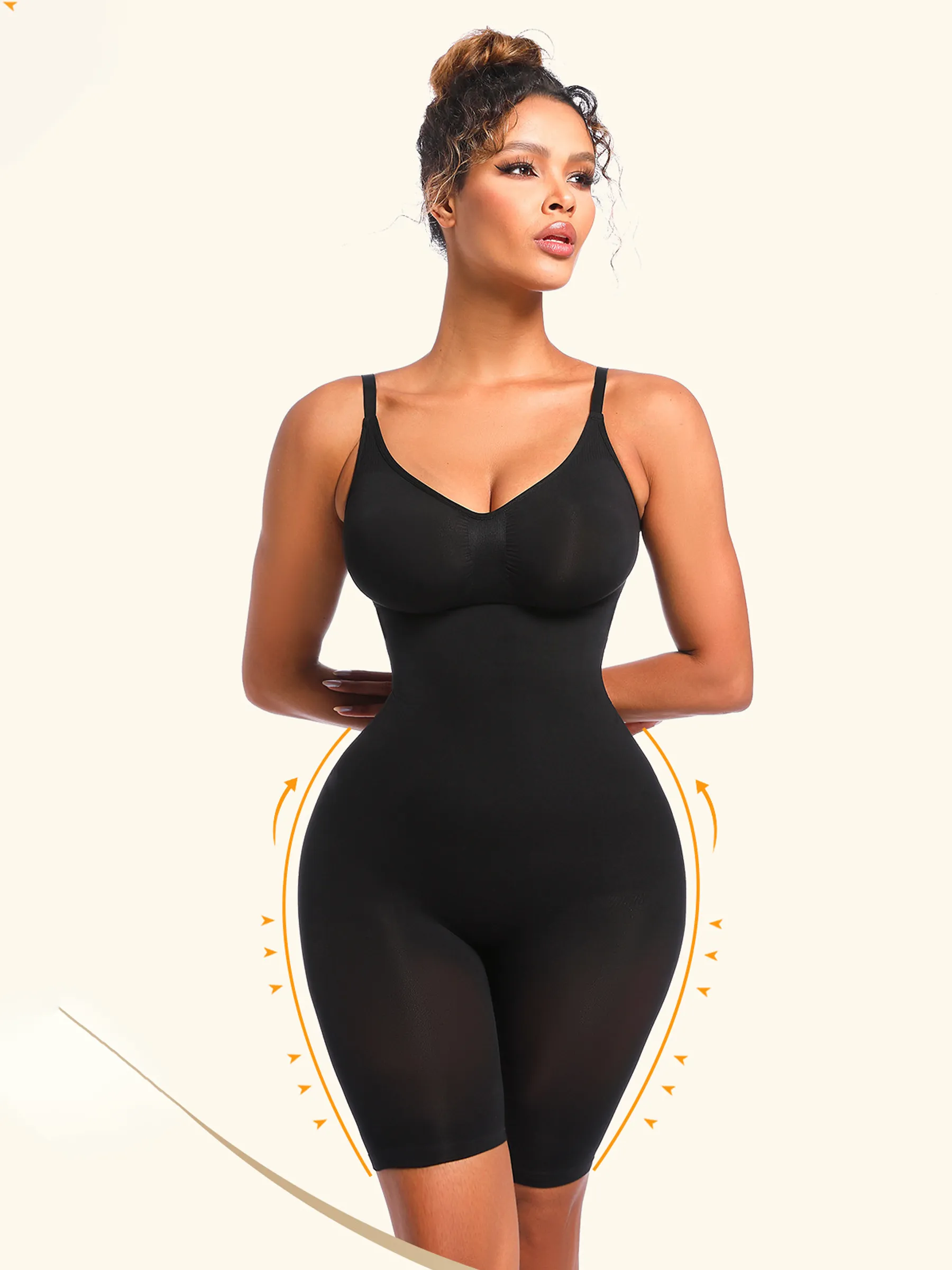 Women's Shapewear Bodysuit Tummy Control Body Shaper Seamless Sculpting Snatched Waist Body Suit sold by ChicSew product image thumbnail 2