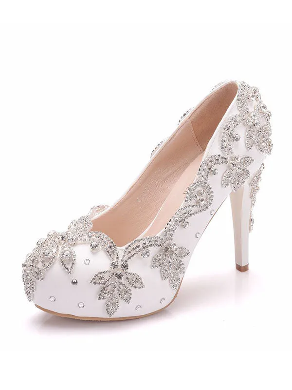 New Arrival Women's Wedding Shoes Decorative Beading Wedding Heels Bridal Shoes, H100 sold by ChicSew