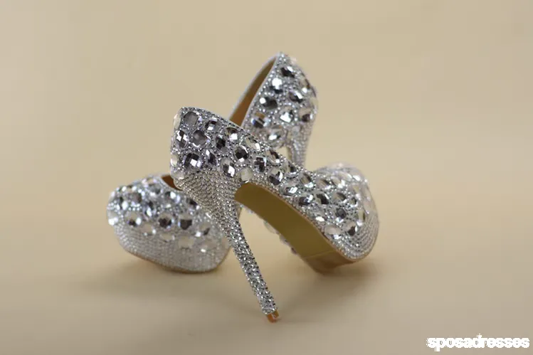 Women's Wedding Shoes Decorative Heel Wedding Heels Bridal Shoes With Beading,H81 sold by ChicSew product image thumbnail 3