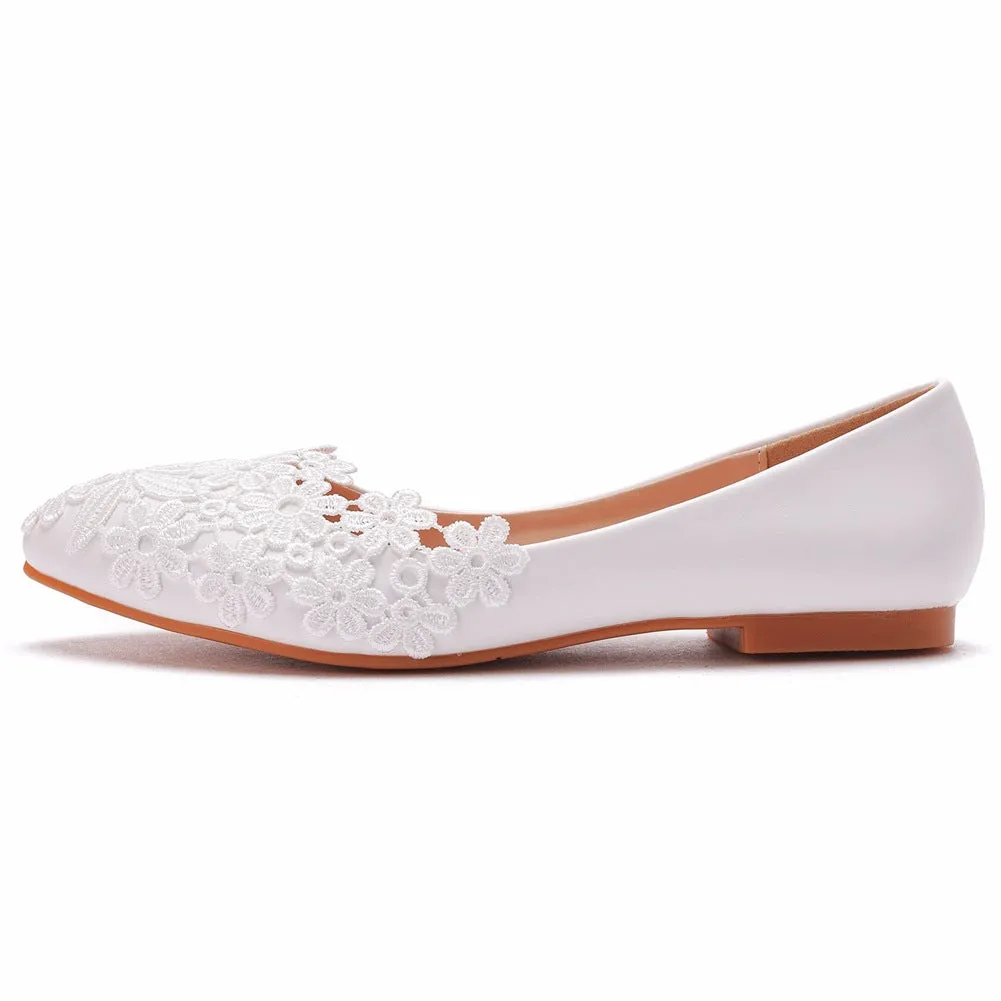 New Arrival Women's Wedding Shoes Flat Lace Wedding Shoes sold by ChicSew product image thumbnail 4