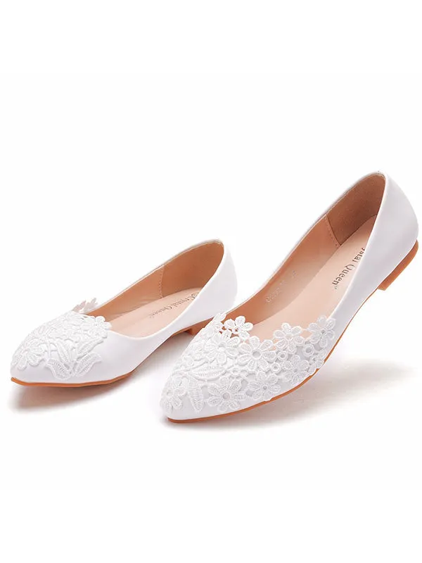 New Arrival Women's Wedding Shoes Flat Lace Wedding Shoes sold by ChicSew