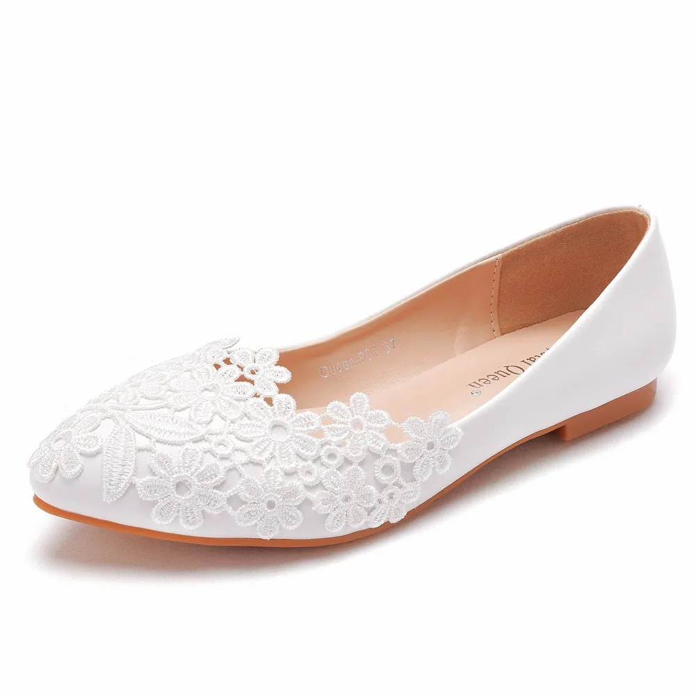 New Arrival Women's Wedding Shoes Flat Lace Wedding Shoes sold by ChicSew product image thumbnail 2