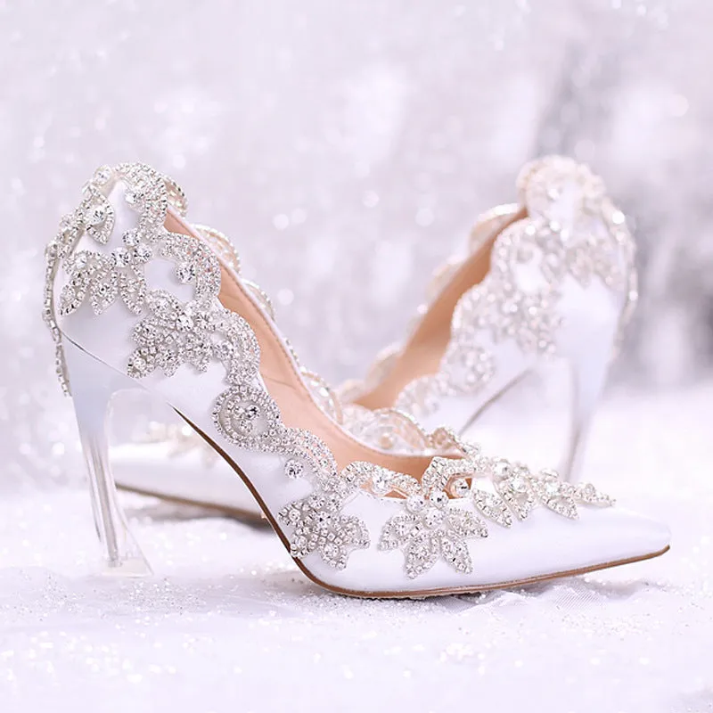 Crystal Heel Prom Evening Rhinestone Bridal Bridesmaid Shoes Evening Shoes sold by ChicSew product image thumbnail 2