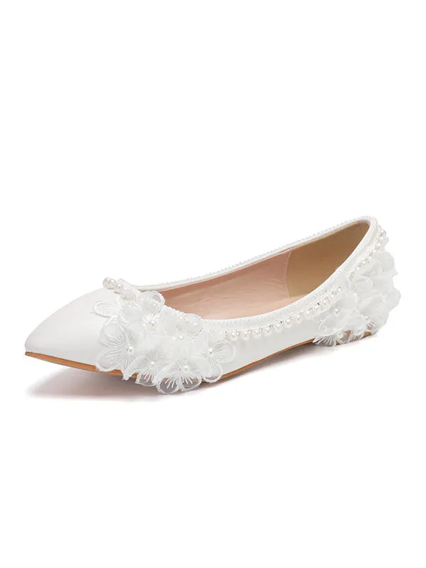 New Women's Shoes Pointed Toe Stiletto High Heels Beaded Flower Wedding Shoes sold by ChicSew