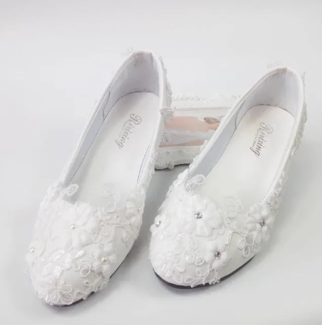 Women's Wedding Shoes Decorative Heel Wedding Heels Bridal Shoes With Beading WS0014 sold by ChicSew product image thumbnail 4