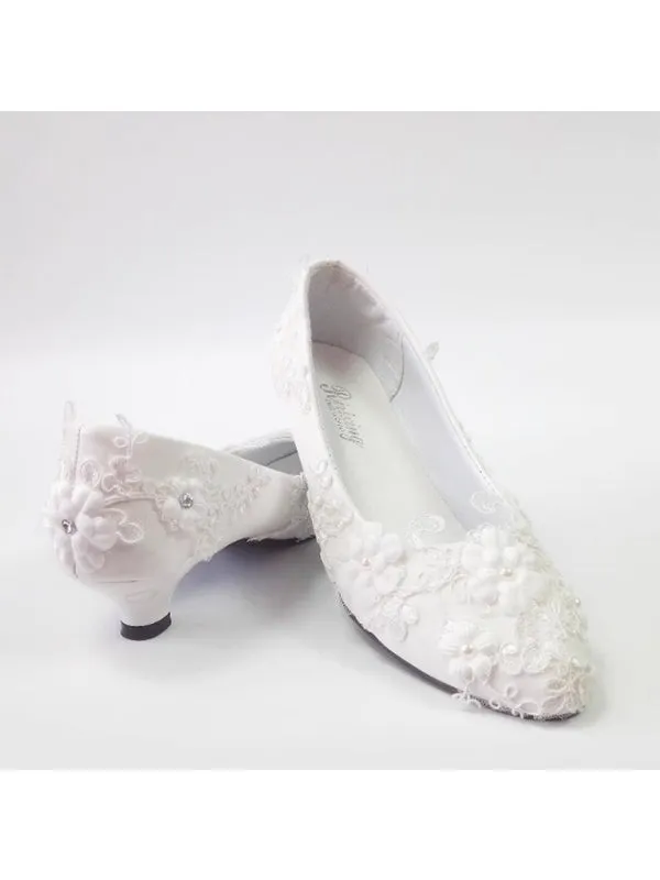 Women's Wedding Shoes Decorative Heel Wedding Heels Bridal Shoes With Beading WS0014 sold by ChicSew