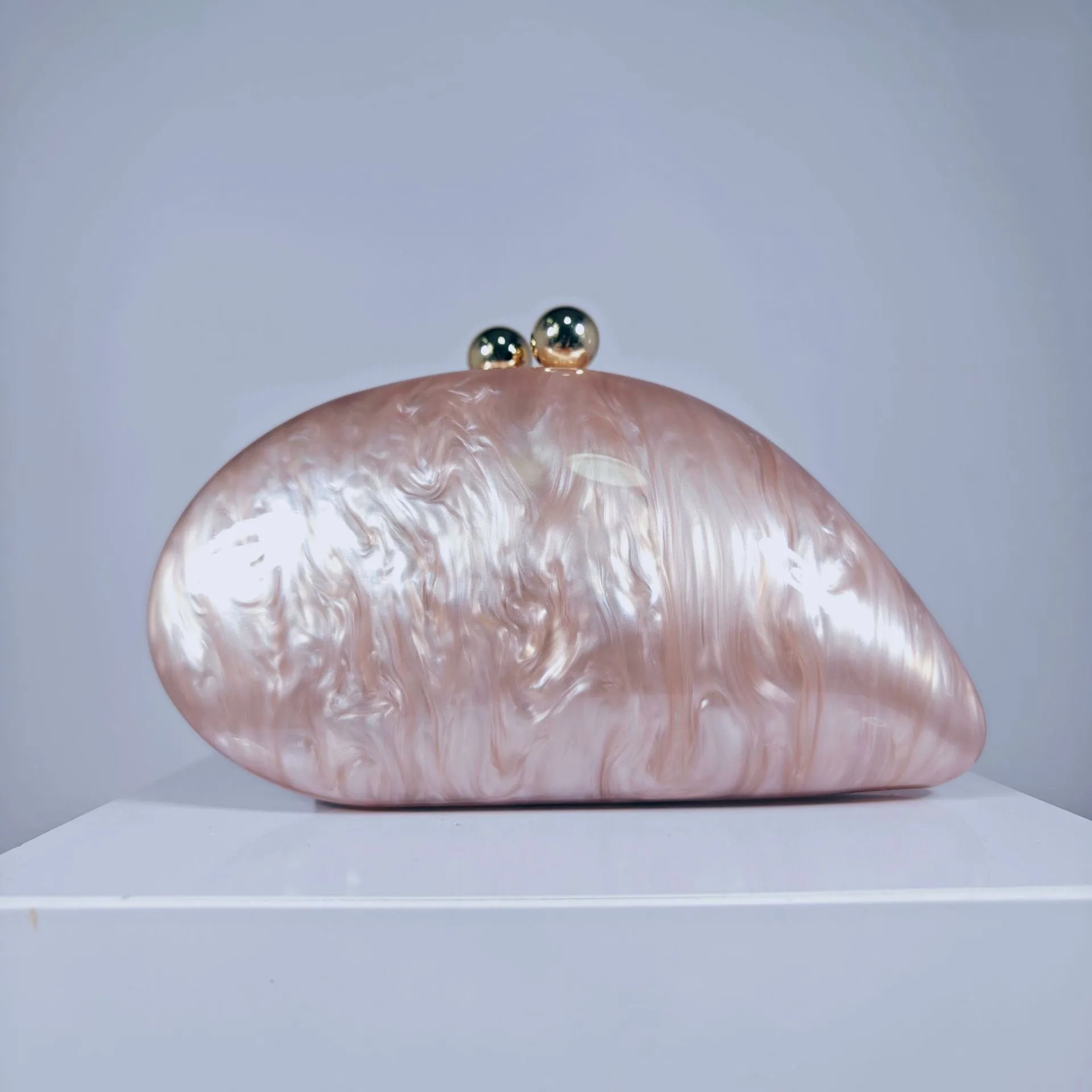 Seashell Chain Shoulder Bag for Women Acrylic Evening Clutch Bag Glitter Marble Purse Handbag for Wedding Party Prom sold by ChicSew product image thumbnail 3