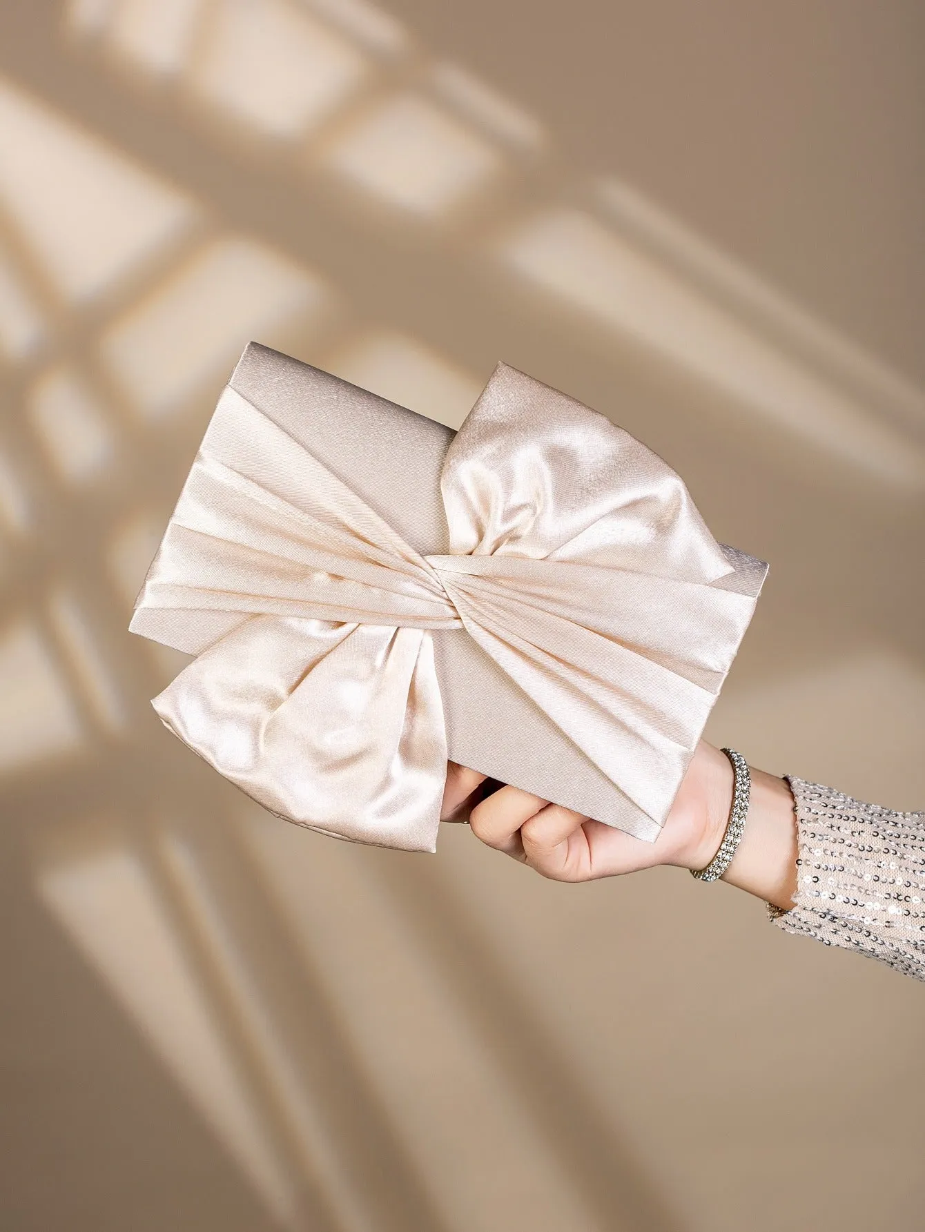Bow Clutch Purses for Women Evening Bag Formal Vintage Satin Handbags for Bridal Wedding Party sold by ChicSew product image thumbnail 2