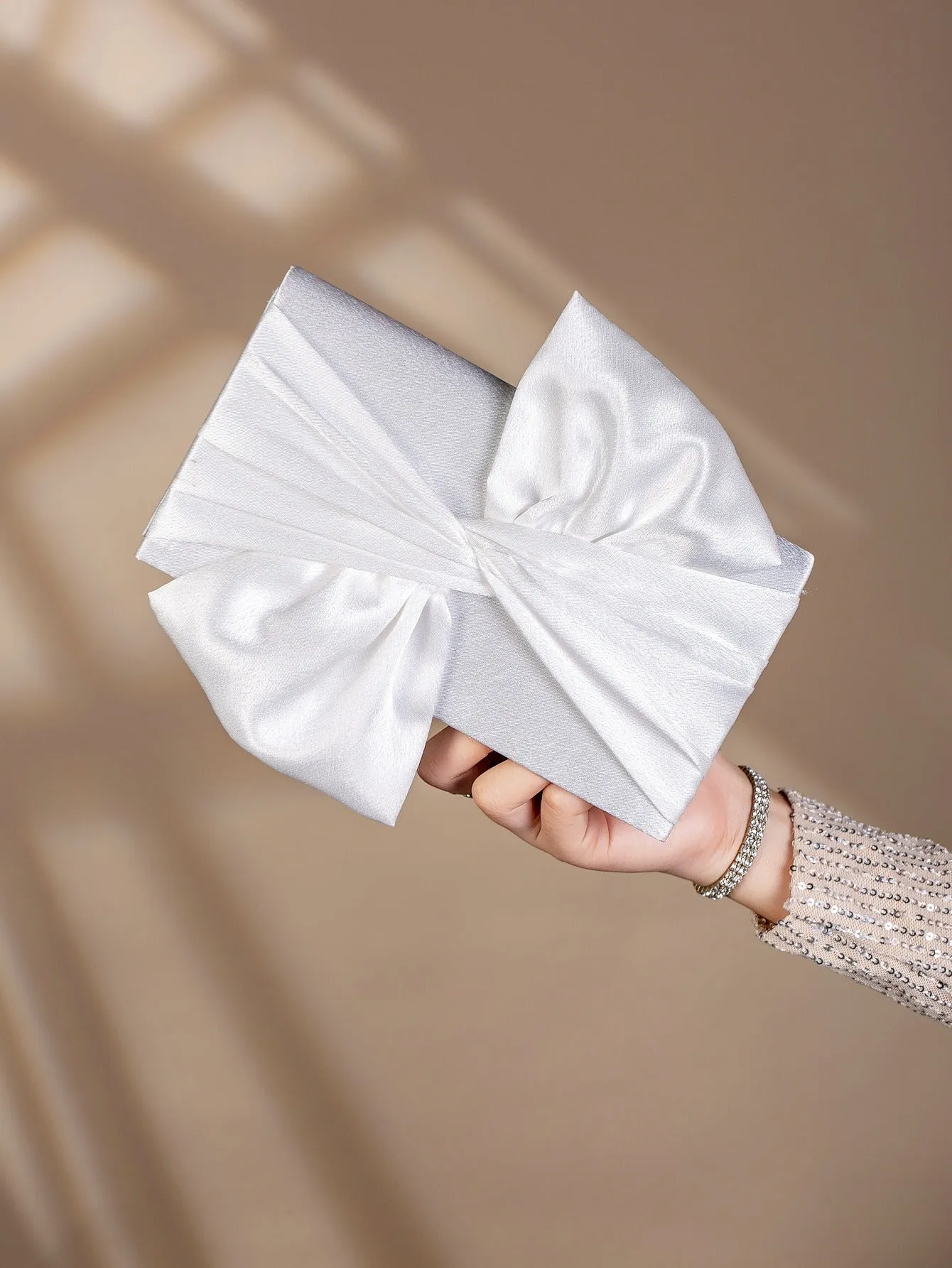 Bow Clutch Purses for Women Evening Bag Formal Vintage Satin Handbags for Bridal Wedding Party sold by ChicSew product image thumbnail 4