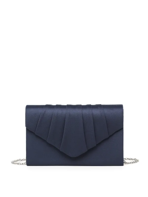 Formal Satin Pleated Evening Bag Bridal Evening Clutch Bag sold by ChicSew