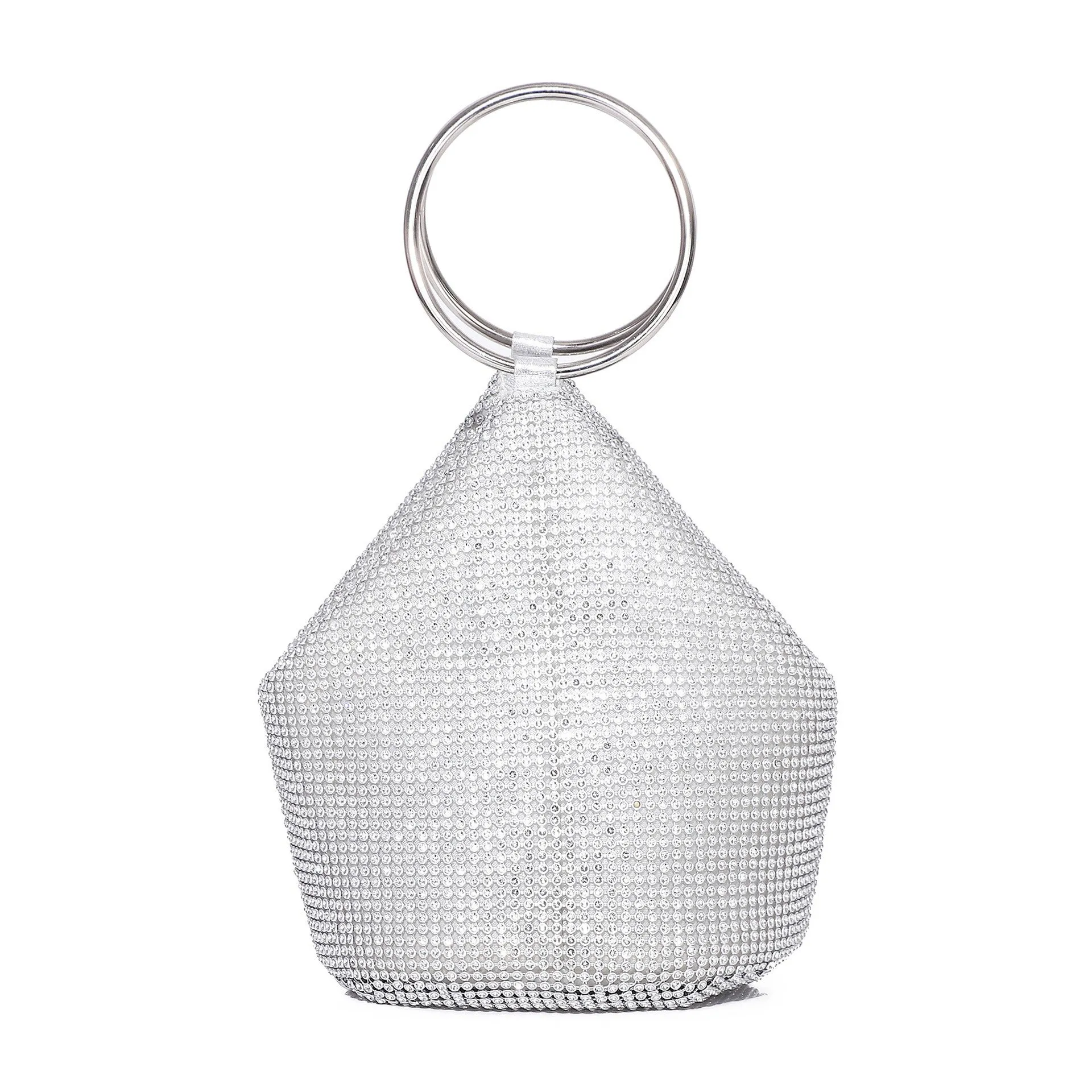 Bling Rhinestone Purse for Women, Glitter Clutch Handbag Bucket Evening Bag for Girls Wedding Party sold by ChicSew product image thumbnail 3