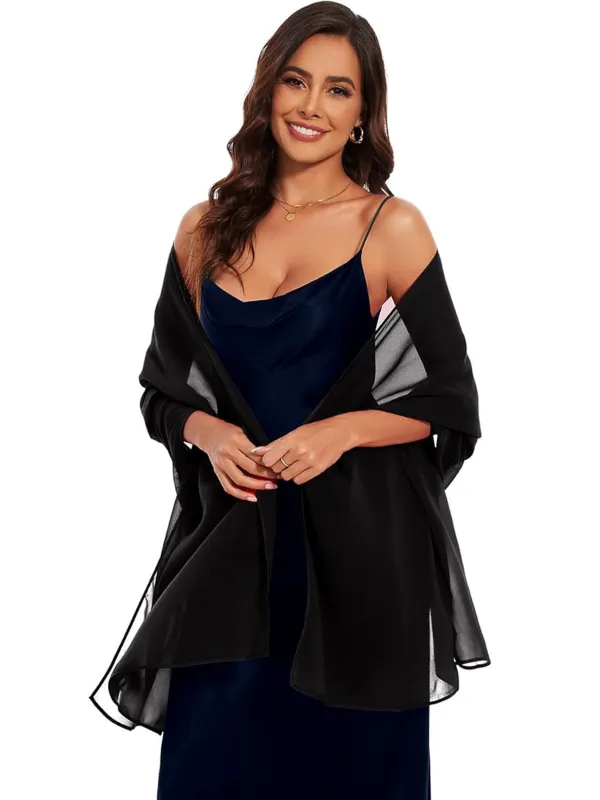 Women's Chiffon Scarf Shawls and Wraps for Wedding Favors Bride Bridesmaid Gifts Evening Dress Shawl sold by ChicSew
