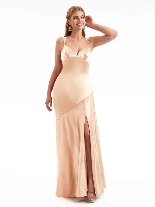 Modern Maxi Mermaid Satin Dress sold by ChicSew