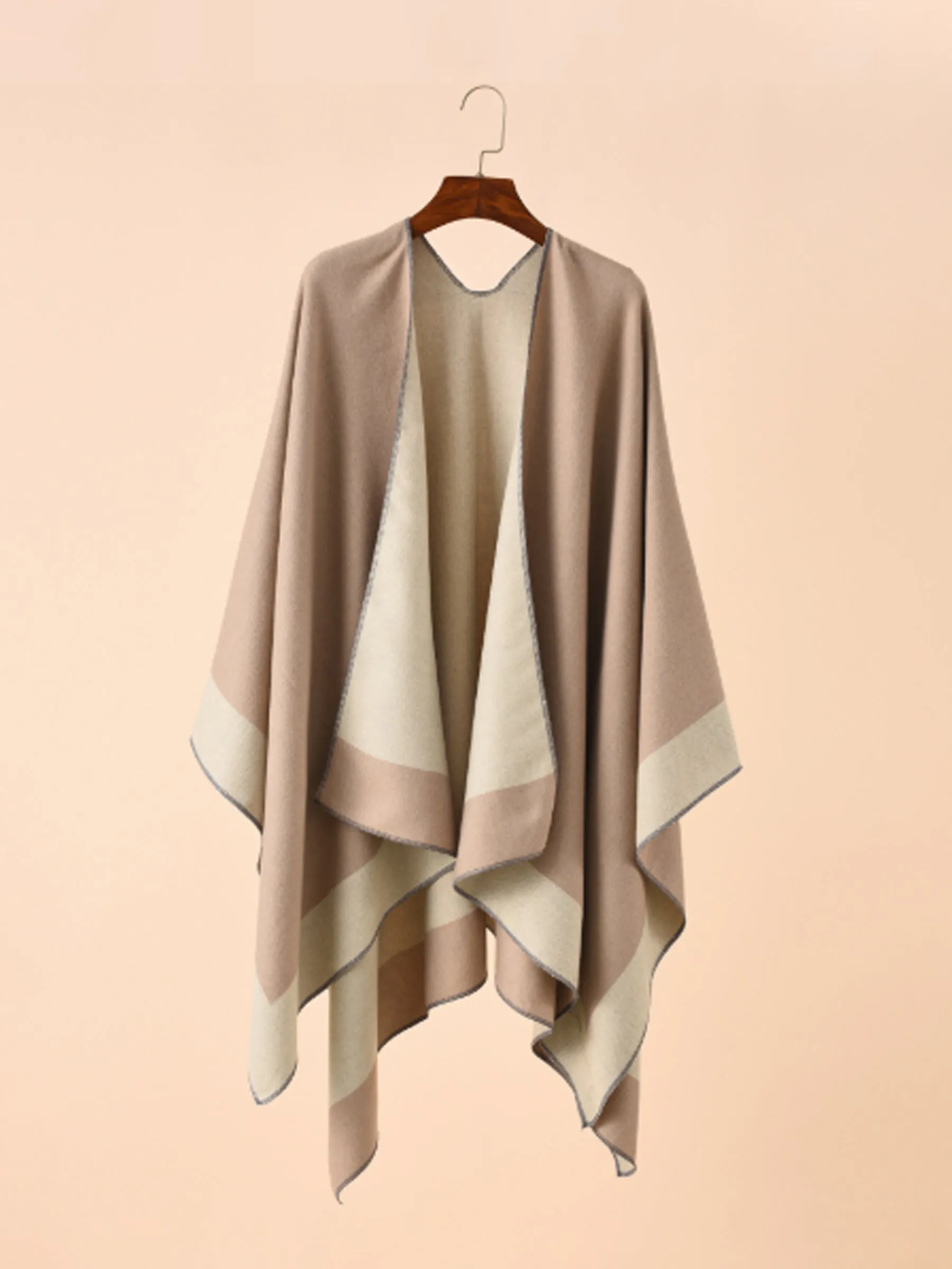 Women's Shawl Wraps Open Front Cape Warm Oversized Shawls for Fall Winter sold by ChicSew product image thumbnail 2