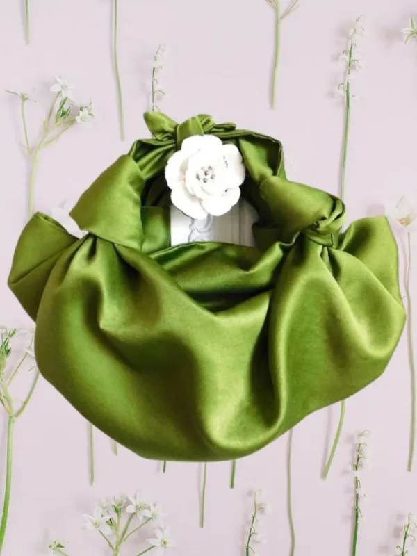 Bridesmaid Handbag Satin Evening Small Satin Bow Handbag Small Handmade Bag sold by ChicSew