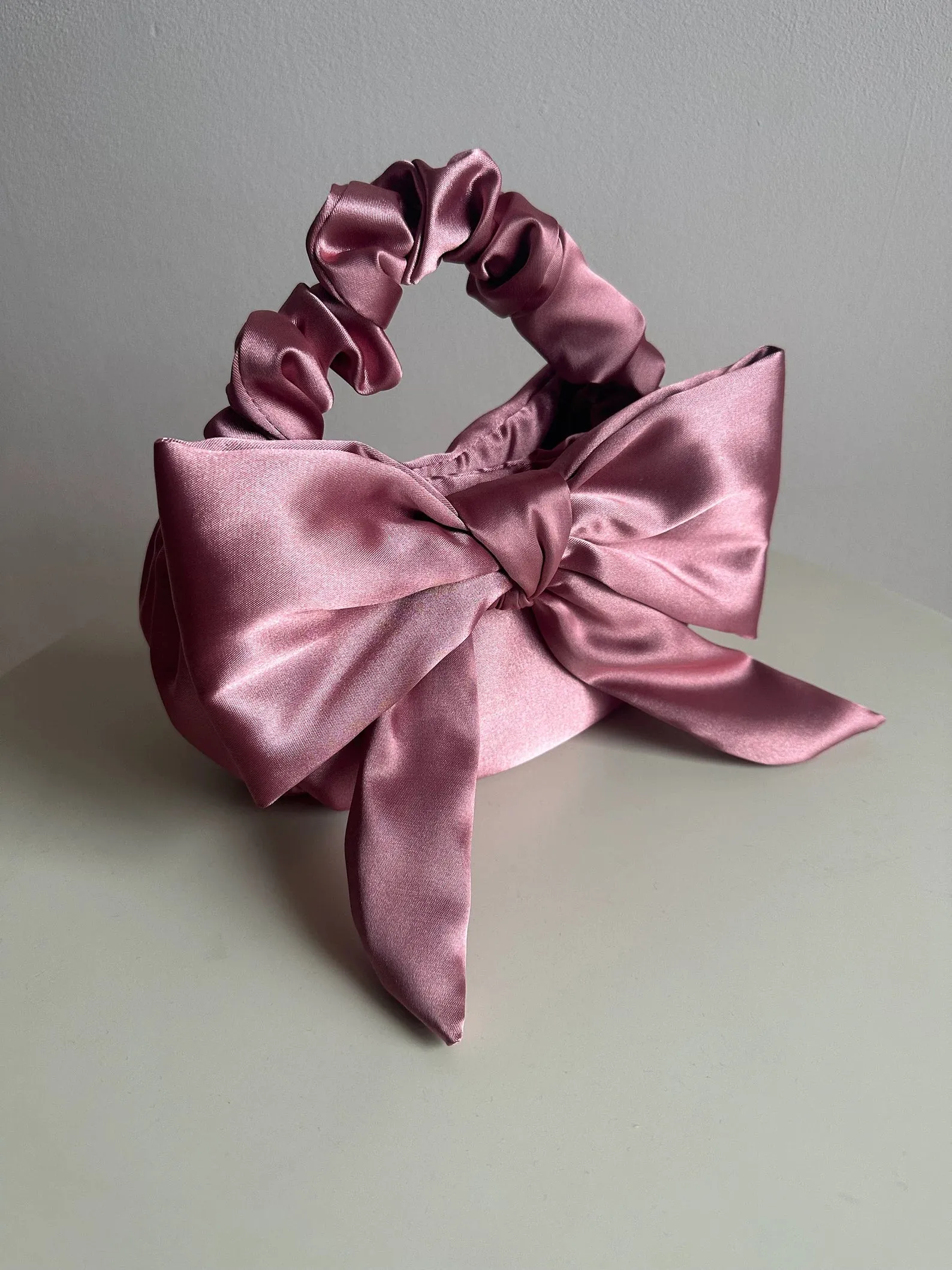 Satin Evening Clutch with Bow Cocktail Party Bag Elegant Satin Purse Wedding Bag Small Handmade Bag for Event sold by ChicSew product image thumbnail 4
