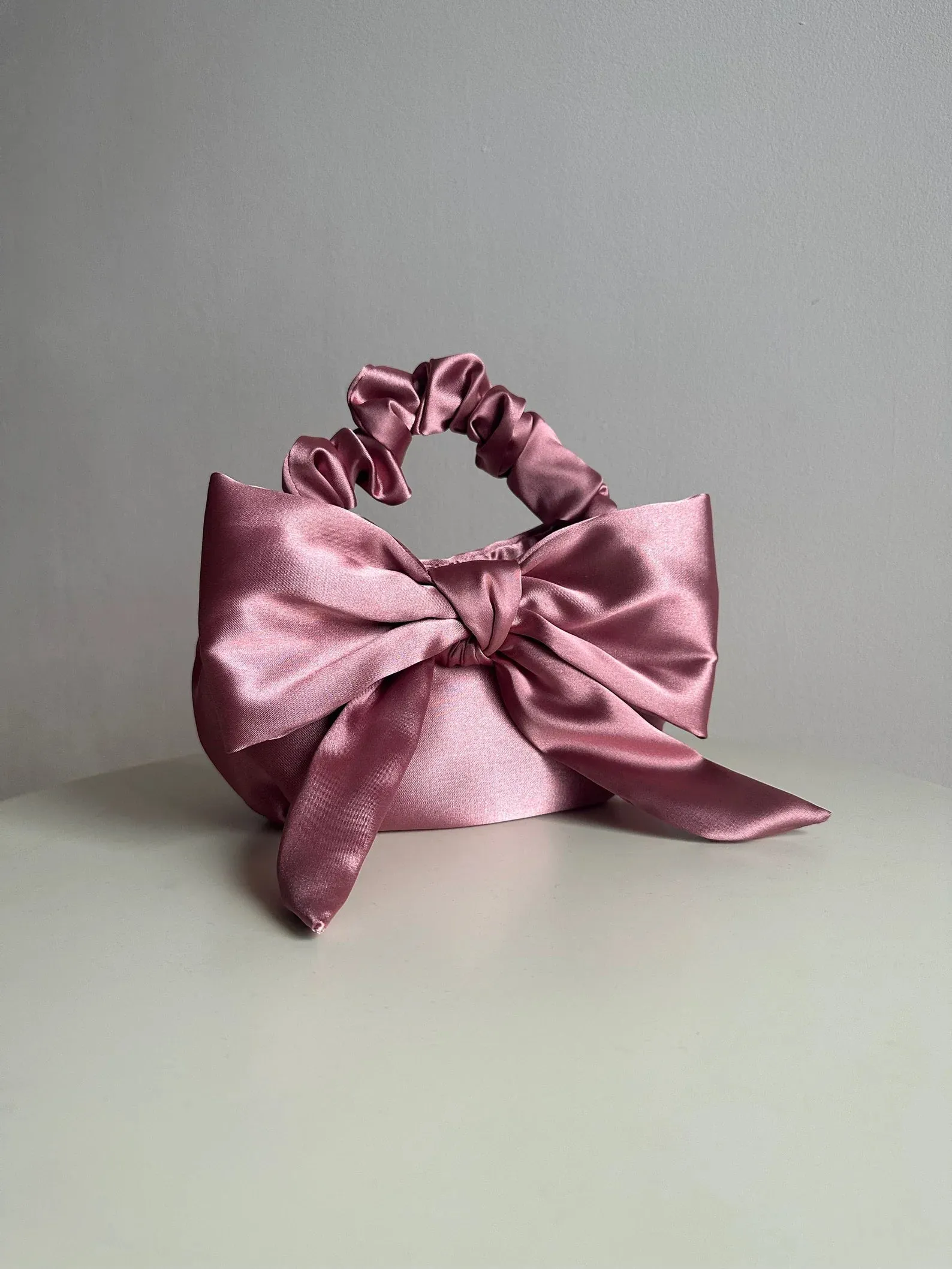Satin Evening Clutch with Bow Cocktail Party Bag Elegant Satin Purse Wedding Bag Small Handmade Bag for Event sold by ChicSew product image thumbnail 5
