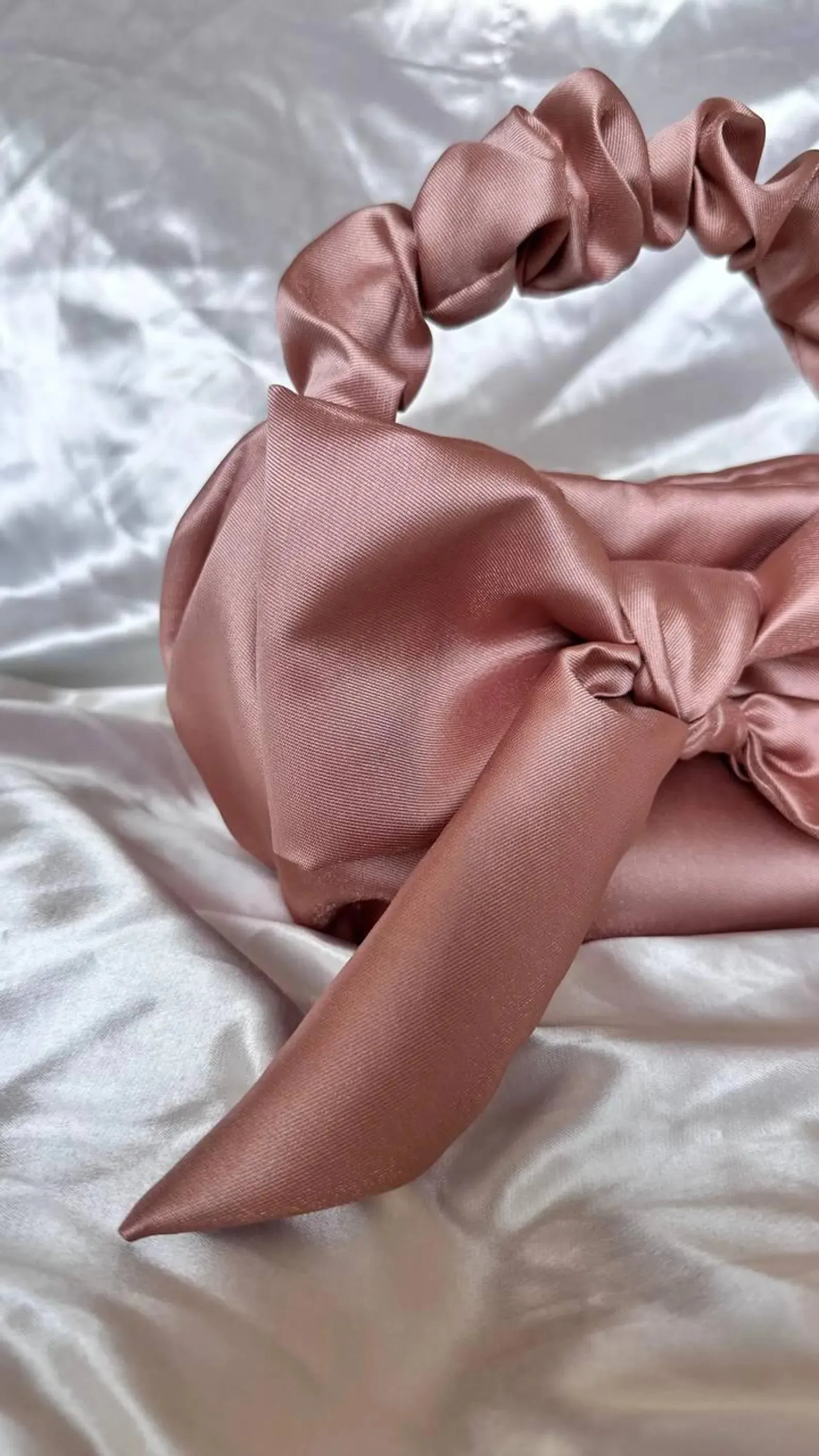 Satin Evening Clutch with Bow Cocktail Party Bag Elegant Satin Purse Wedding Bag Small Handmade Bag for Event sold by ChicSew product image thumbnail 2