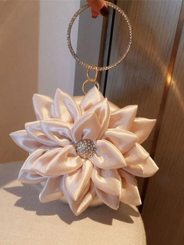 Flower Clutch Bag Single Shoulder Crossbody Small Bag Sweet Women's Bag Evening Clutch sold by ChicSew