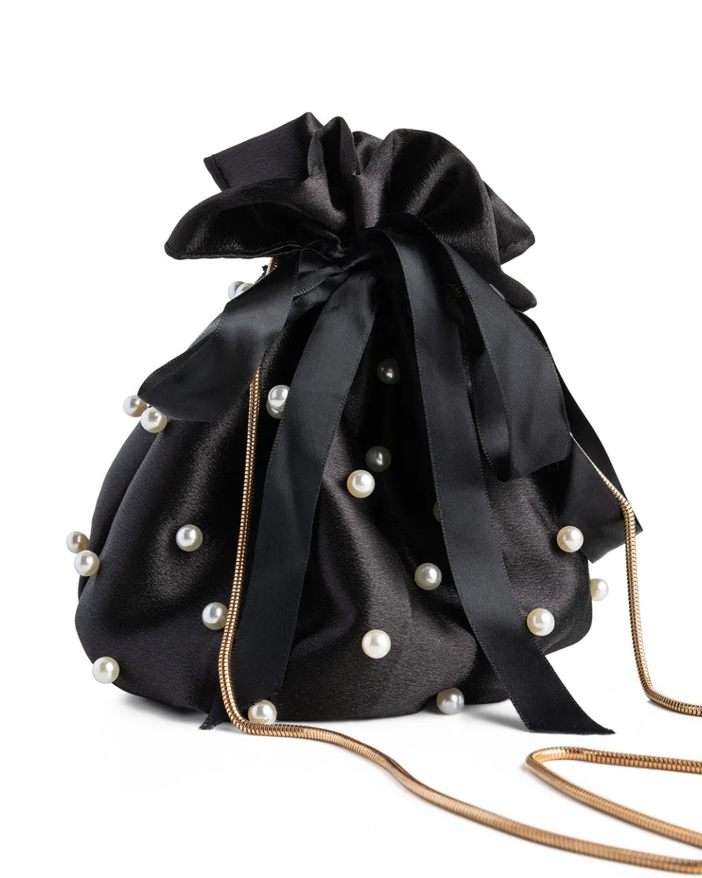 Ladies evening bridesmaid bag fashion chain pearl trendy shoulder bucket bag sold by ChicSew product image thumbnail 3