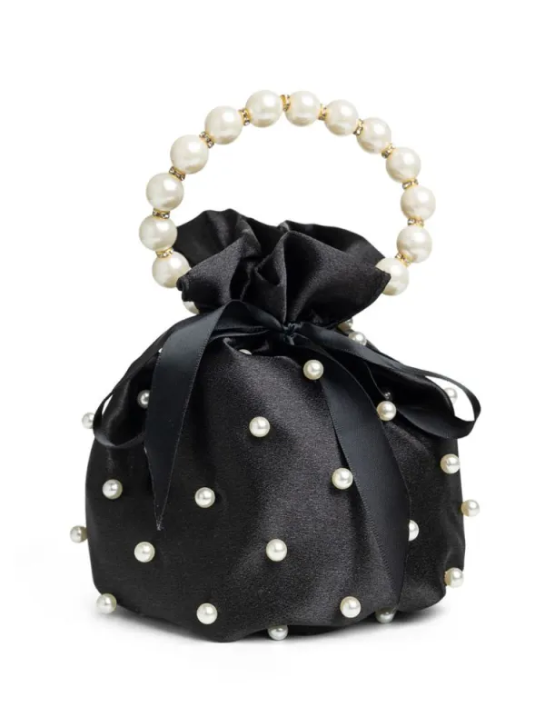 Ladies evening bridesmaid bag fashion chain pearl trendy shoulder bucket bag sold by ChicSew