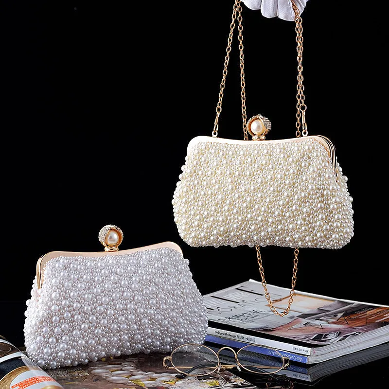Pearl banquet bag dress bag crossbody small bag clutch handbag women's bag sold by ChicSew product image thumbnail 2