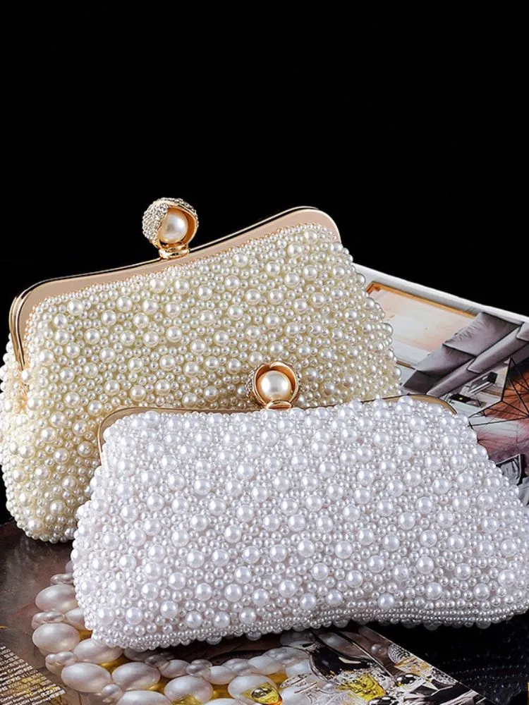 Pearl banquet bag dress bag crossbody small bag clutch handbag women's bag sold by ChicSew