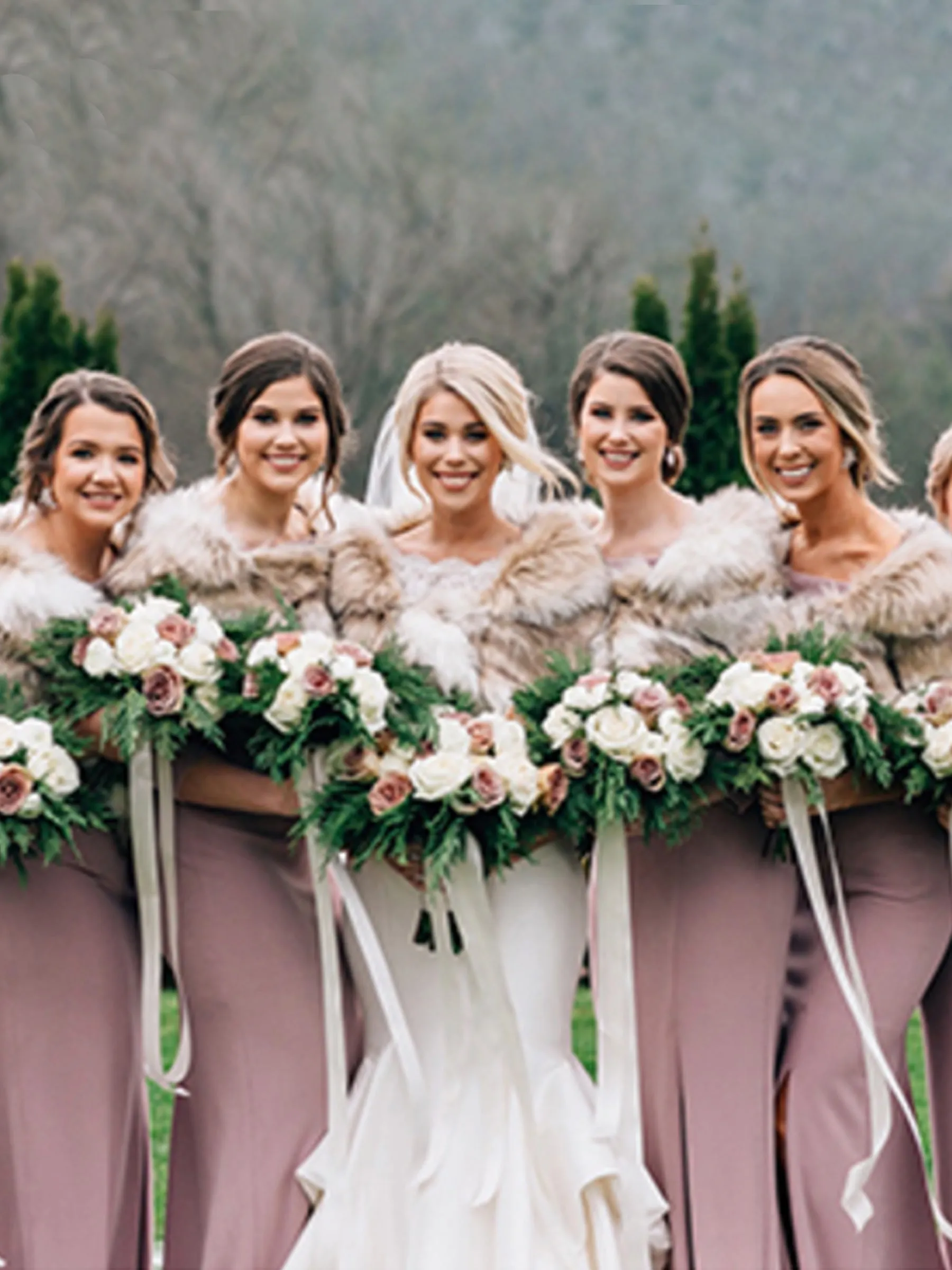 Women Luxury Faux Fur Coat Jackets Wrap Cape Shawl for Wedding Party sold by ChicSew product image thumbnail 3