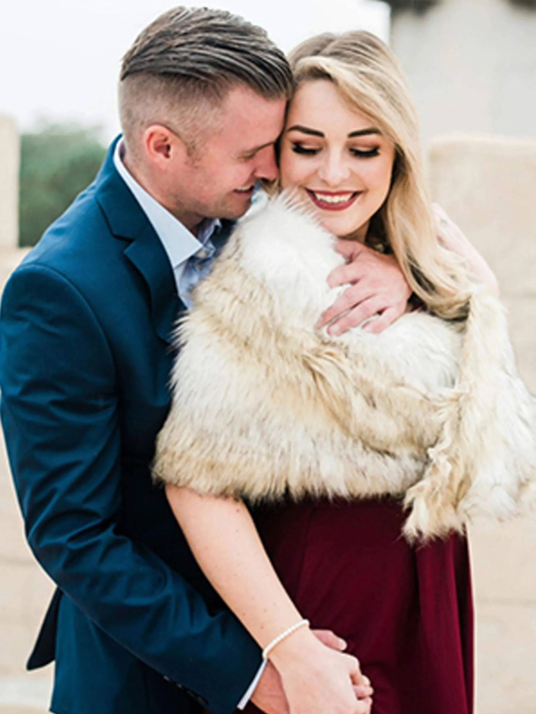 Women Luxury Faux Fur Coat Jackets Wrap Cape Shawl for Wedding Party sold by ChicSew